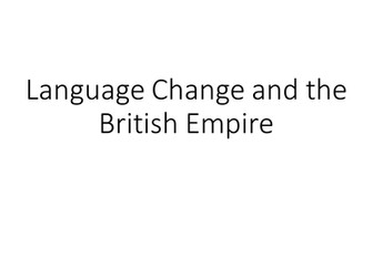 AQA A Level Language Change Introduction