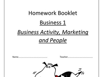 OCR GCSE 9-1 Business Homework Booklet for Unit 1