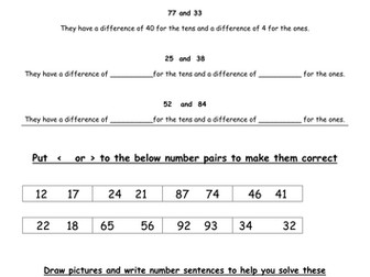 Year 2 TAF Number and Place value activities