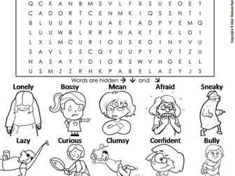 Character Traits Word Search
