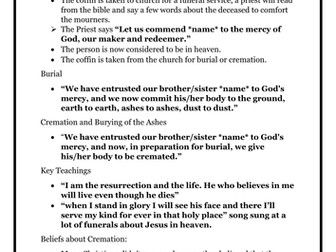 Christian Funeral Handout