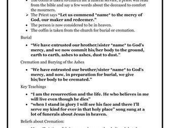 Christian Funeral Handout