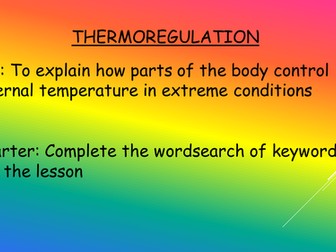 SB7g Thermoregulation NEW GCSE EDEXCEL (9-1)