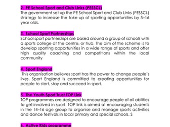 GCSE Physical Education detailed revision notes - Unit 1