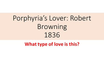 Porphyria's Lover