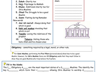 Edexcel Religious Studies SPEC B 'Living the Muslim life' booklet