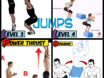 Jumping Fitness Card. Differentiated.