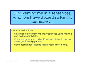 New AQA Metal Hydroxides 2 lessons