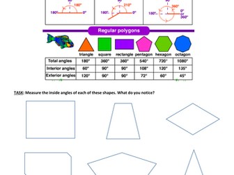 Math: Angles - Measuring angles - polygons 