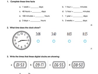 Year 4: Mathematics - Time | Teaching Resources