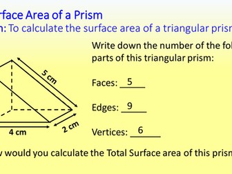 Surface Area of a Triangular Prism