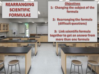 HSW Rearranging scientific formulae and maths skills