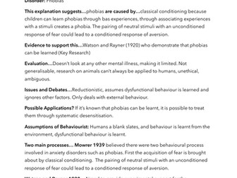 OCR PSYCHOLOGY A LEVEL APPLIED MENTAL HEALTH - ALTERNATIVE TO MEDICAL MODEL