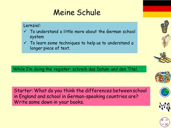 Meine Schule - Reading a longer text