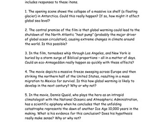 Climate change [green house effect, global warming] through a movie.