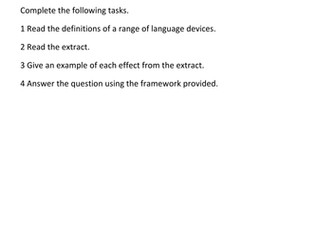 GCSE English Language Paper 1 Q2 Language Features