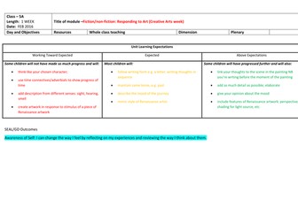 Year 5 Cross-curricular Literacy/Art short-term planning