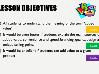 Added Value GCSE Business