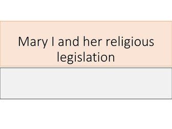 Mary I and her religious changes