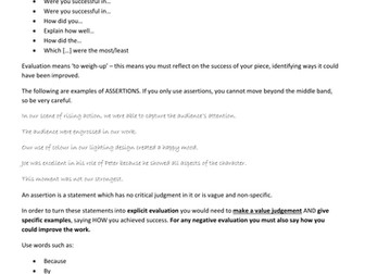 IGCSE Drama: Written Exam: Revision Booklet for Section C (Devised 25 mark)