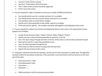 OCR - Computer Science - Programming Challenges
