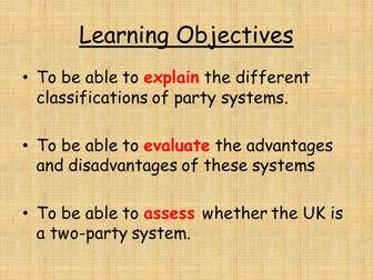 Party Systems - Political Parties