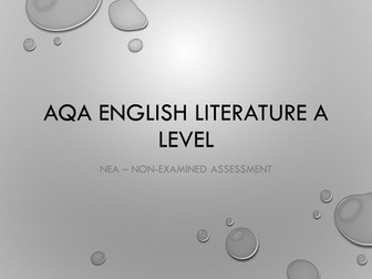 Introduction to the NEA component for AQA English Literature B syllabus