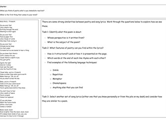 Introduction to Poetry - Lyric Analysis