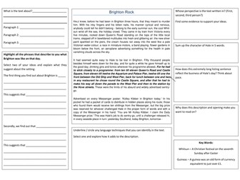 Language Paper 1 - Brighton Rock Analysis