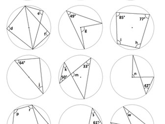 Circle Theorems Mix (GCSE Higher Tier)