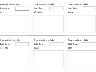 Nouns needing adjectives.