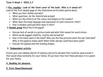 Year 5 /6  Guided reading plan for The Journey By Francesca Sanna