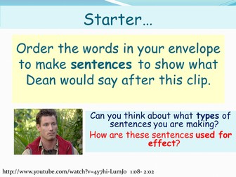 'Outstanding' lesson on varying sentences for effect