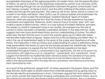 Essay: Examine the view that Duffy’s purpose is to rewrite history from a female perspective