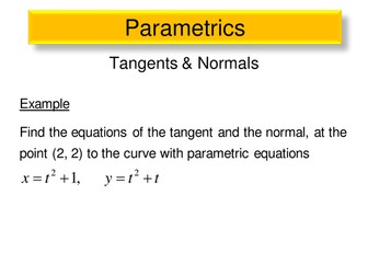 Parametric's : Tangents & Normals