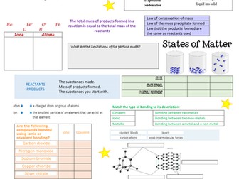 Revision challenge - AQA (9-1) - C3: Structure and Bonding (inc. Nanoparticles)