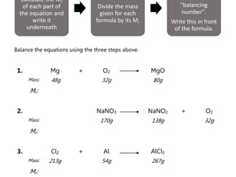 Calculating moles to balance equations