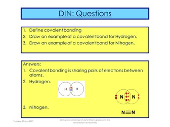 New AQA Haber Process and Fertiliser 2 lesson.