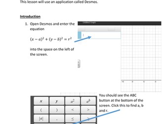 Desmos - Equation of a Circle.