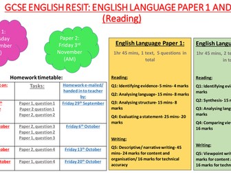 AQA English Language Paper 1 and 2 revision pack