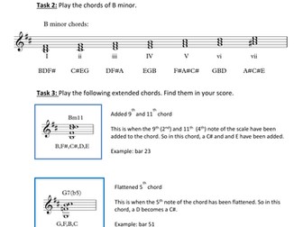 Edexcel GCSE Music (9-1) Harmony in Samba em Preludio Worksheet