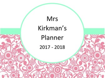 Editable Teacher Planner