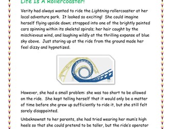 Primary English Reading Comprehension Exercise 'Life Is A Rollercoaster'