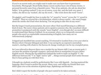 AQA English Language A Level Paired Diversity texts for Section B