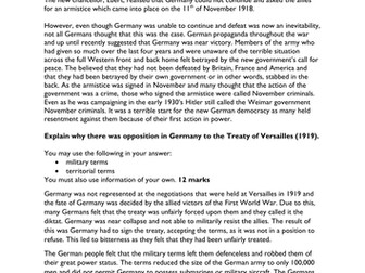 Edexcel Germany Model answers