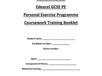 GCSE PE Edexcel Persaonal Exercise Programme (PEP)  structure booklet/template and 75 slide guide