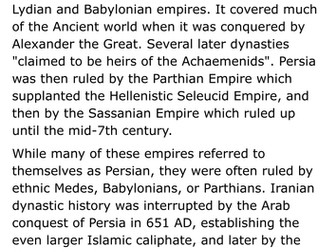 Persian Empire Handout