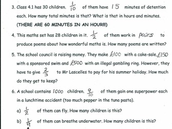 Multi-operations fraction word problems (3 levels)