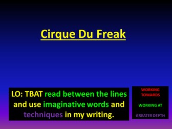 KS2 - Cirque Du Freak - Narrative Writing