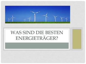 German A Level: Advantages & Disadvantages of different energy resources